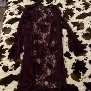 A cárdigan purple in a size m